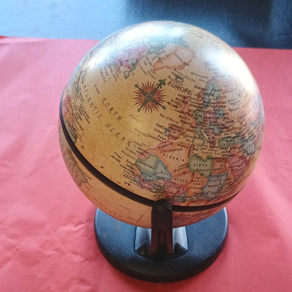 Replogle Globes Antique Style Tabletop Globe Rotating Multicolor Plastic Small