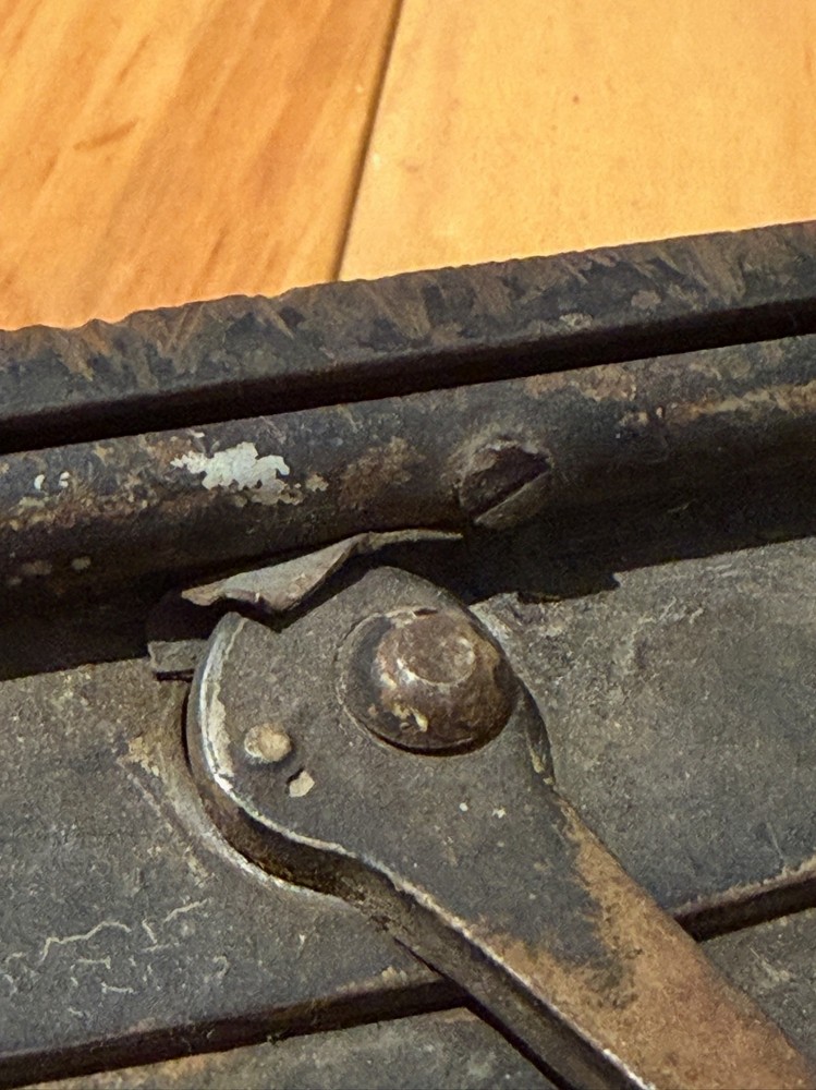 Antique Cast Iron Saw Sharpening Vice Bench Mount Tool Work Bench