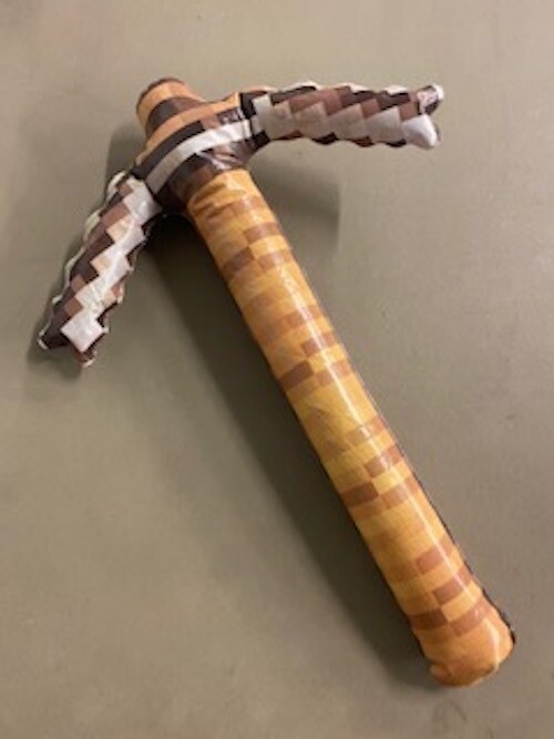 Pixel Mining Pick Axe Inflatable