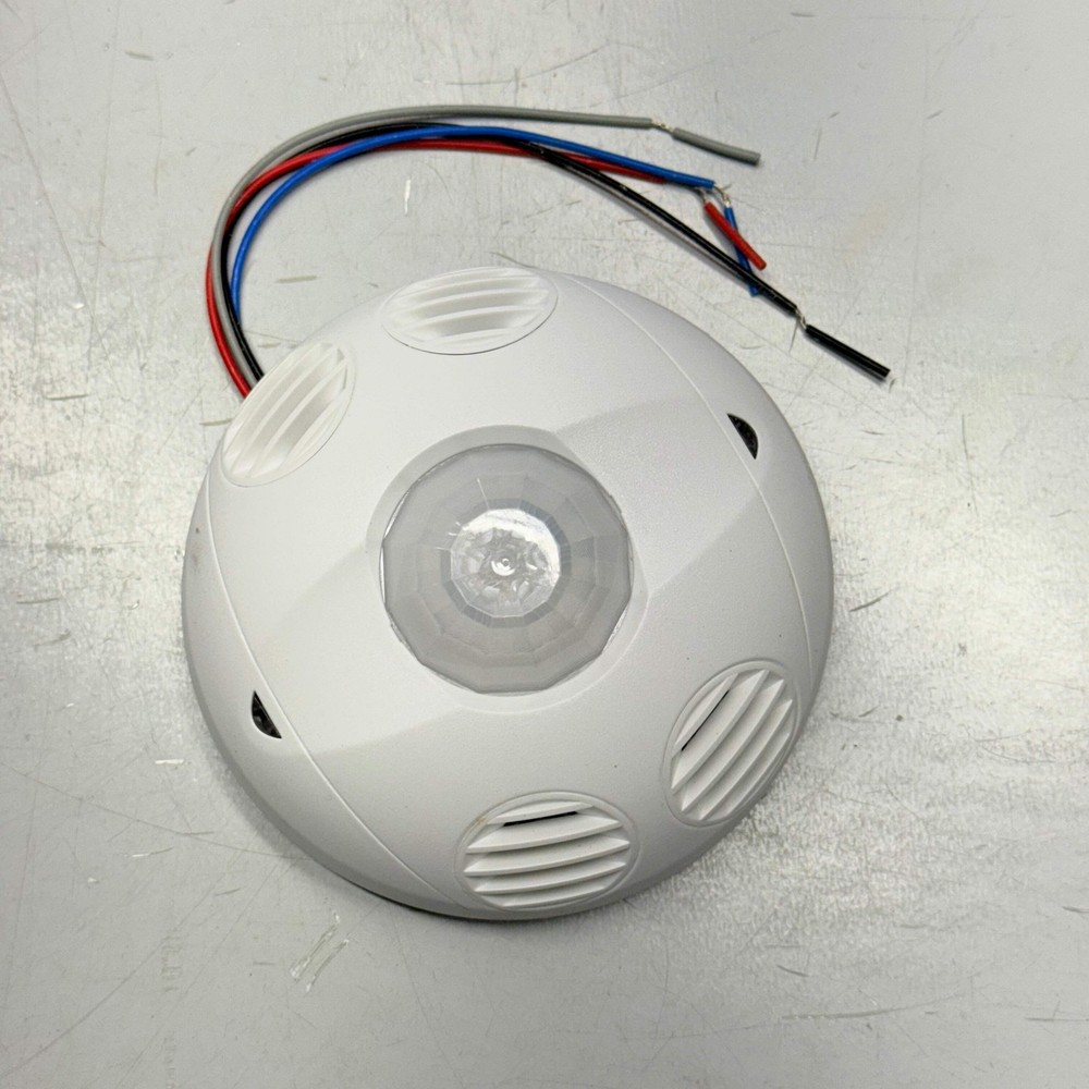 LEVITON Occupancy Sensor OSC10-MWW,Ceiling Mount,24VDC, 1000sqft,White