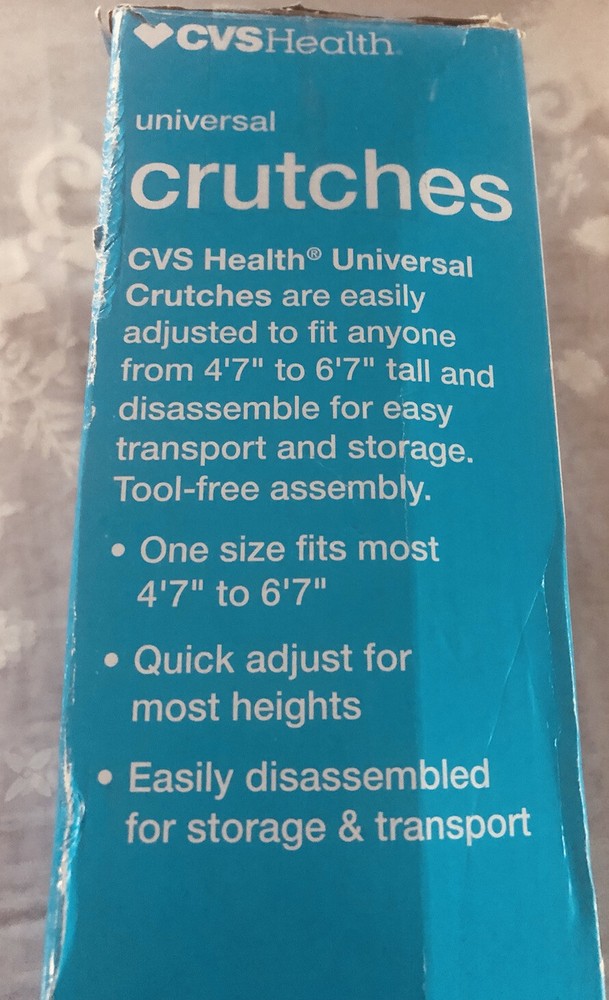 Universal Crutches 4’7-6’7 No Tools Needed ( Gray )