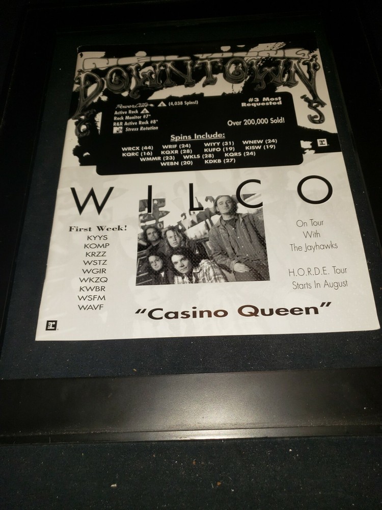 Neil Young/Wilco Rare Original Radio Promo Ad Framed!
