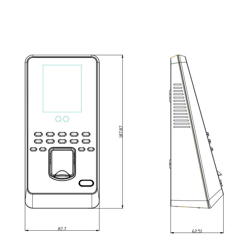 ZKTeco MultiBio800 Face Fingerprint Recognition Time Attendance Access Control