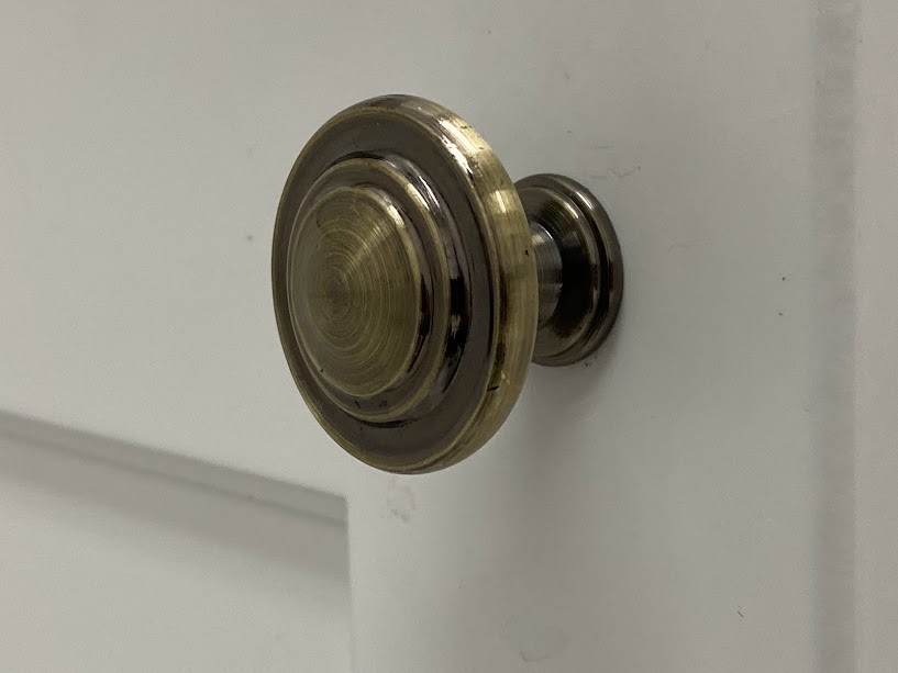10 Pack Cabinet Door Knobs Solid Polished Brass Knob Pulls Round 31mm button 43g