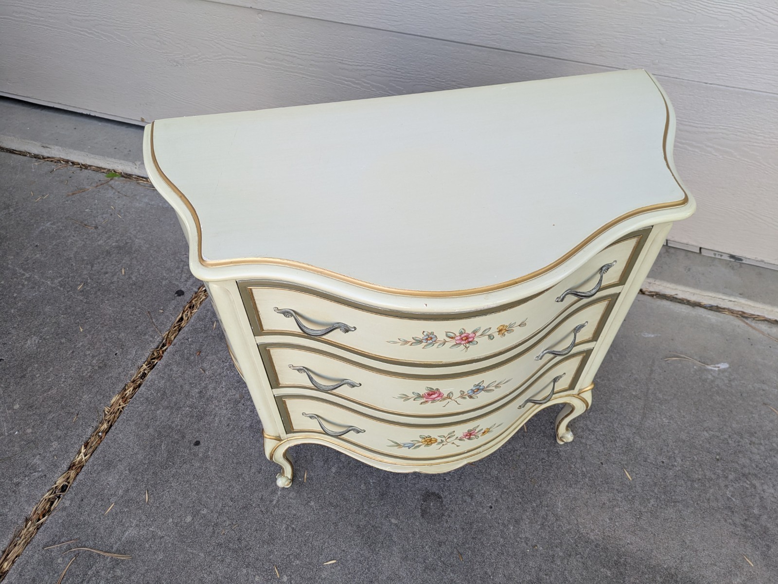 Vintage Drexel Touraine French Provincial Bachelor Dresser Chest of 3 Drawers