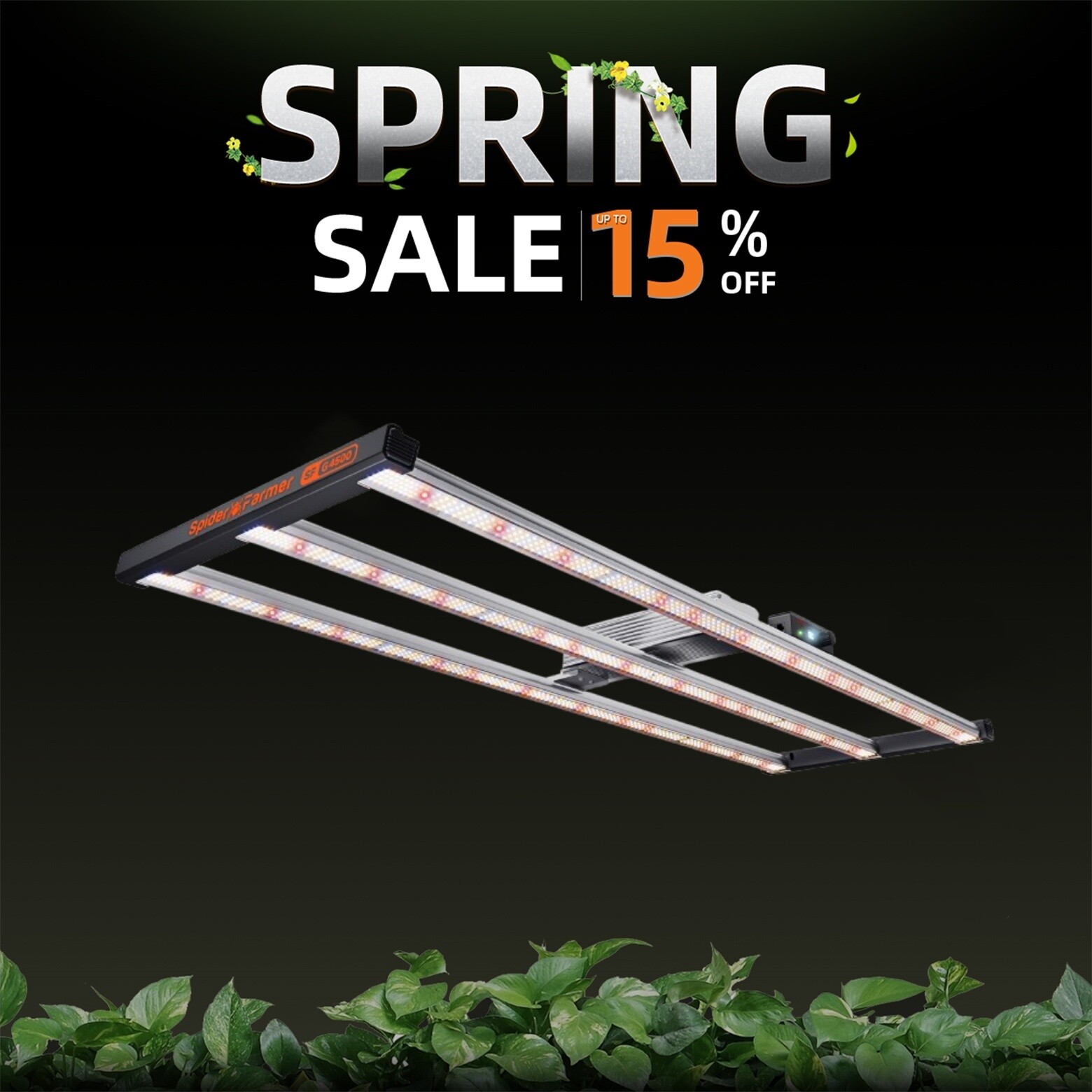 Spider Farmer G4500 LED Grow Light Full Spectrum CO2 Commercial Plant Veg Flower