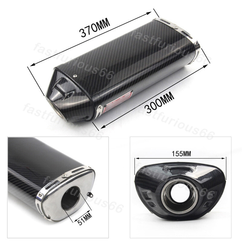 For Honda CBR600RR 2005-2023 Exhaust Mid Link Pipe Slip-on 51MM Muffler Tips