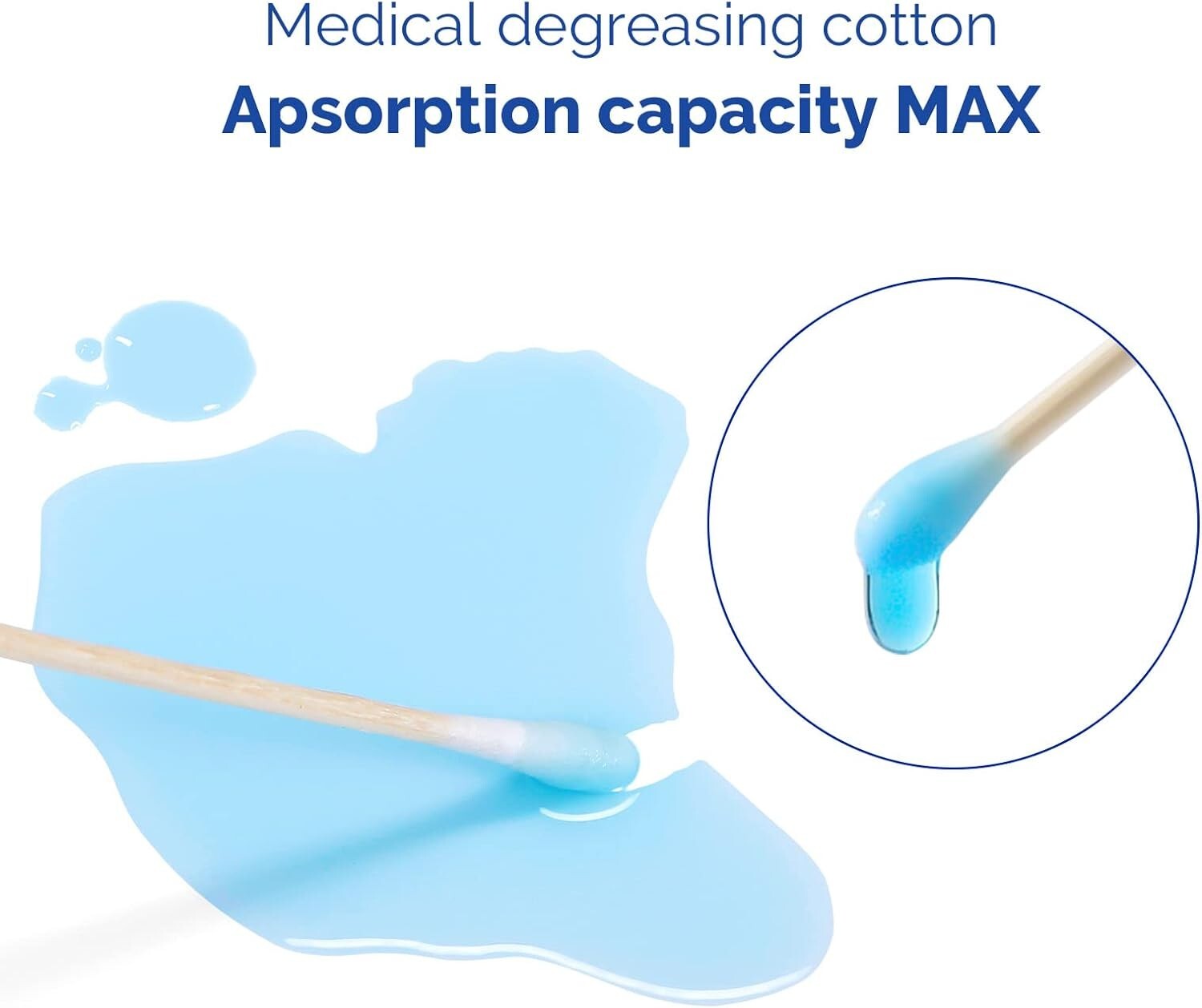 1000Pcs(10 bags) JMU Cotton Swabs Q Tip Applicators Wooden Handle Medical use 3"