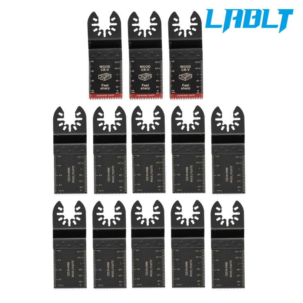 LABLT 35PCS Multitool Blades Titanium Oscillating Tool Quick Saw Blades
