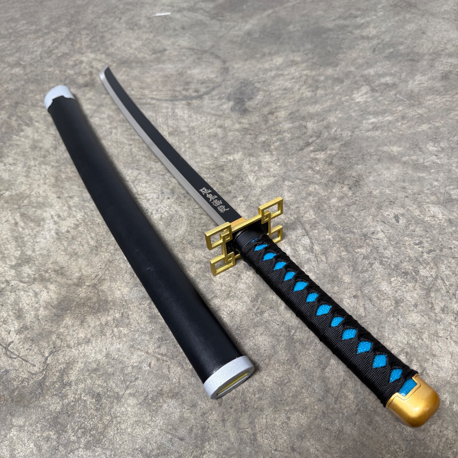 30.5"Metal Demon Slayer Muichiro Tokito Samurai Sword Katana Cosplay Blade steel