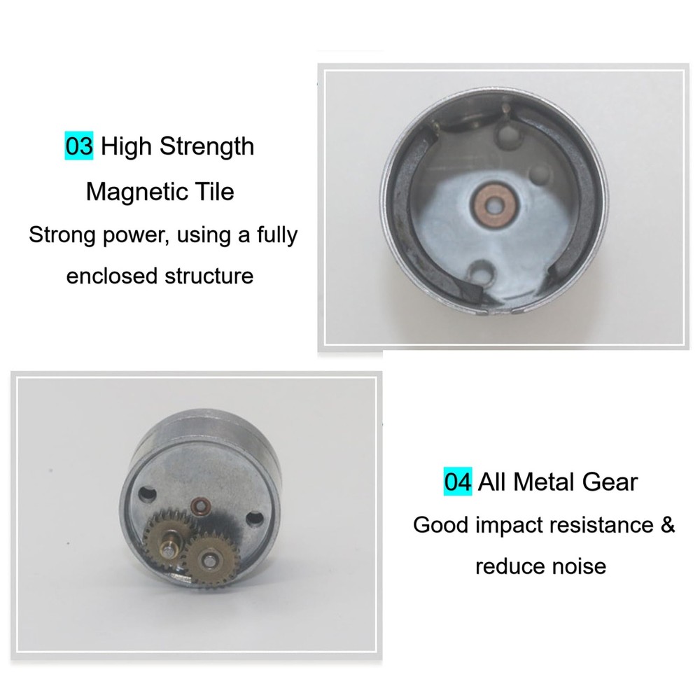 12V Motor with Encoder, DIY Encoder Gear Motor with Mounting Bracket 65mm Whe...