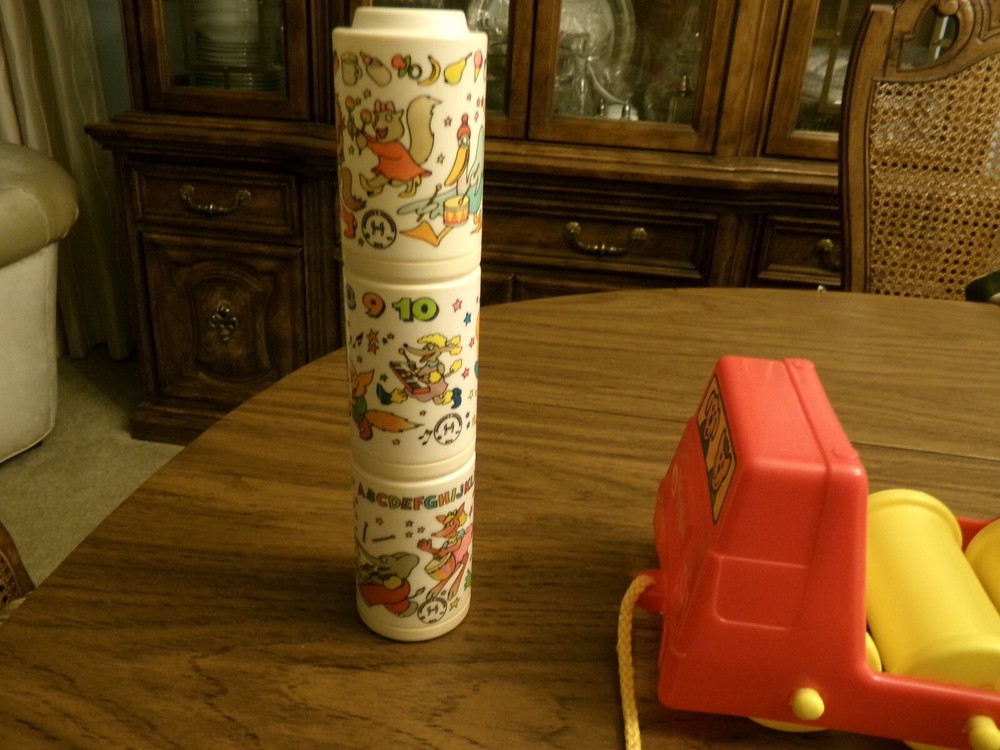 Vintage 1981 Johnson & Johnson Rhythm Rollers Toy with Guide