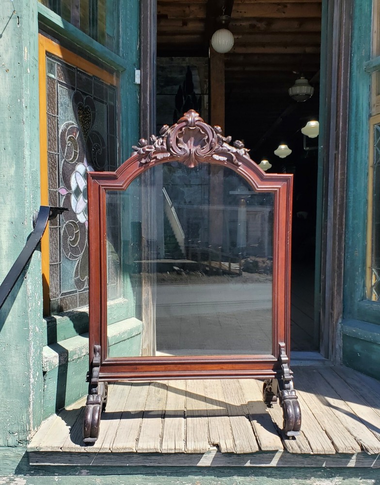 VICTORIAN ROCOCO ROSEWOOD FIRE SCREEN