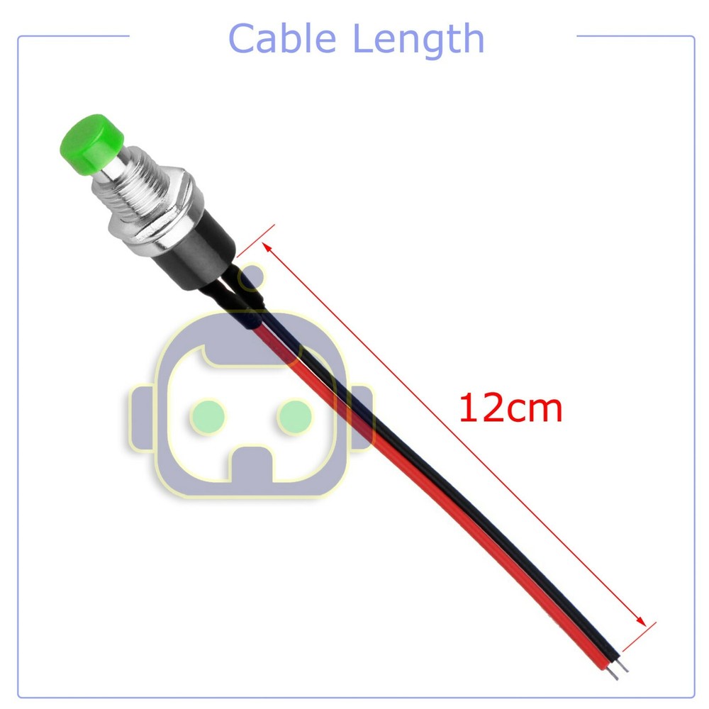 3 PCS Green Micro Lockless Momentary On/Off Push Button 12V 5A Switch Tact
