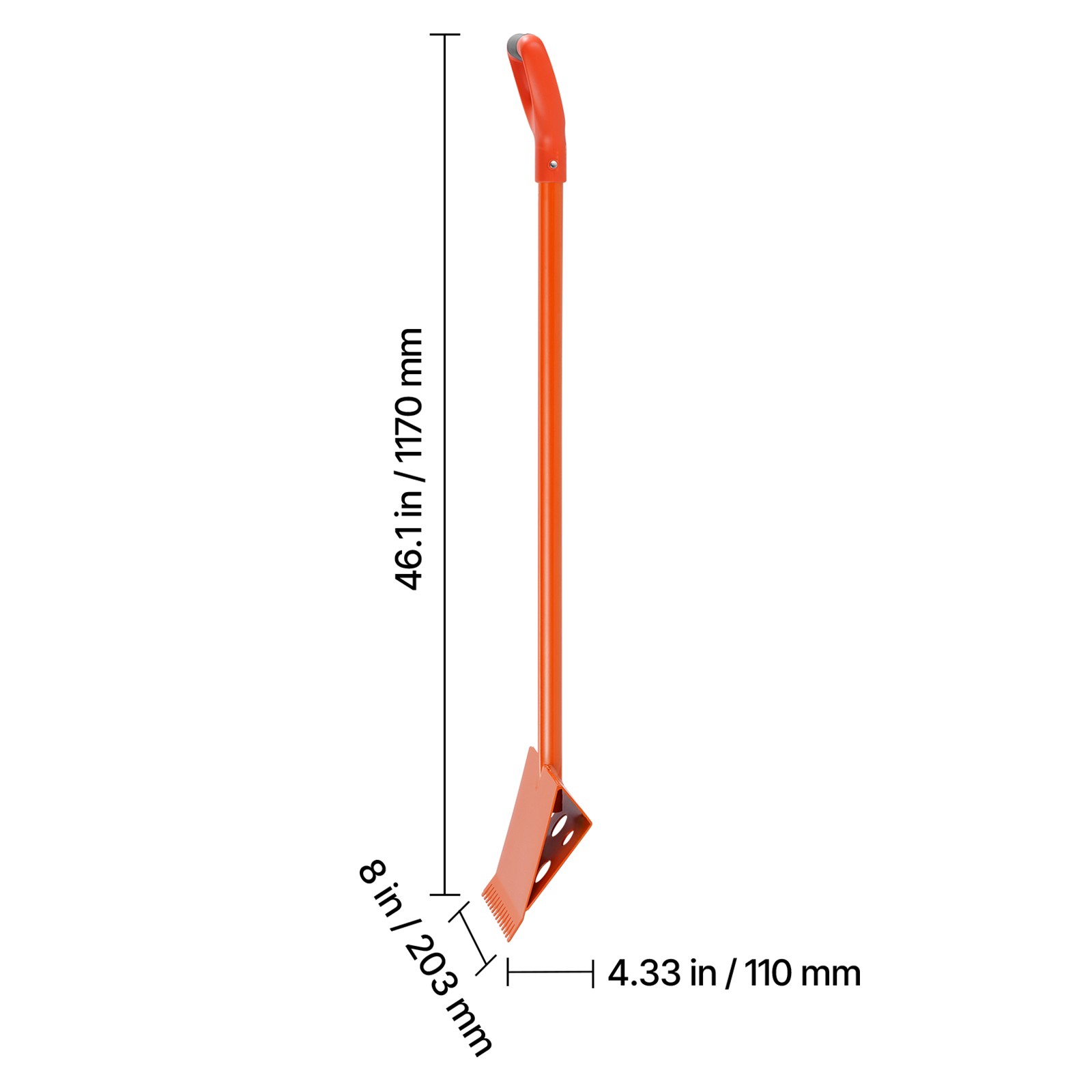 Uimoso Shingle Removal Tool Set 4-Piece Steel D-Grip Handle, Lightweight, Orange