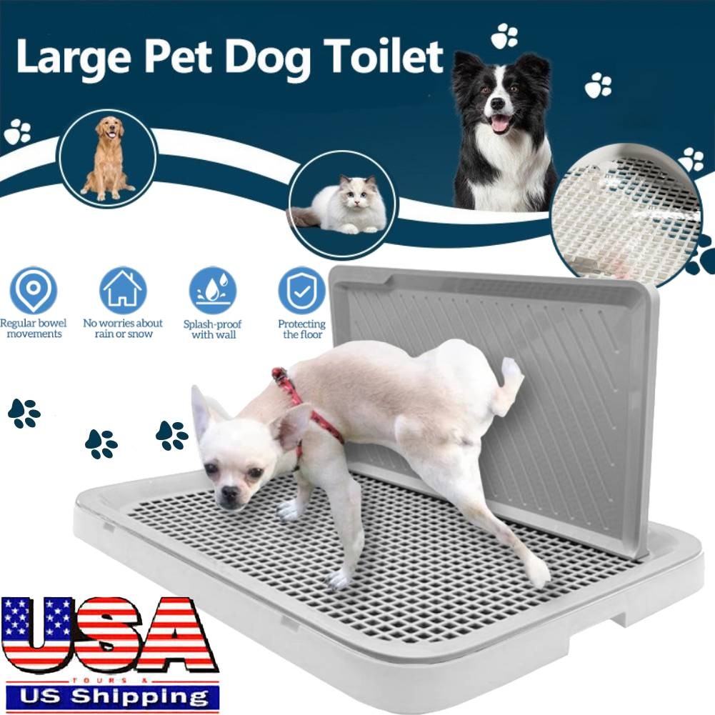 XL Large Pet Litter Tray Puppy Dog Potty Toilet Loo Pee Litter Tray With Sides