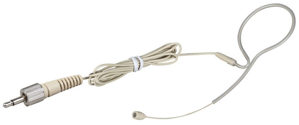 Single Earhook Headset Microphone with 3.5mm Screw Lock Connector for Sennheiser