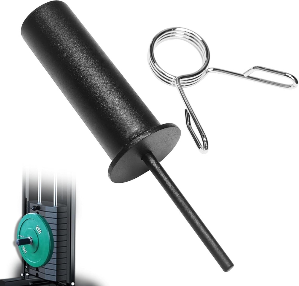 Weight Stack Pin with Spring Clip Collar Weight Stack Extender Pin for Cable ...