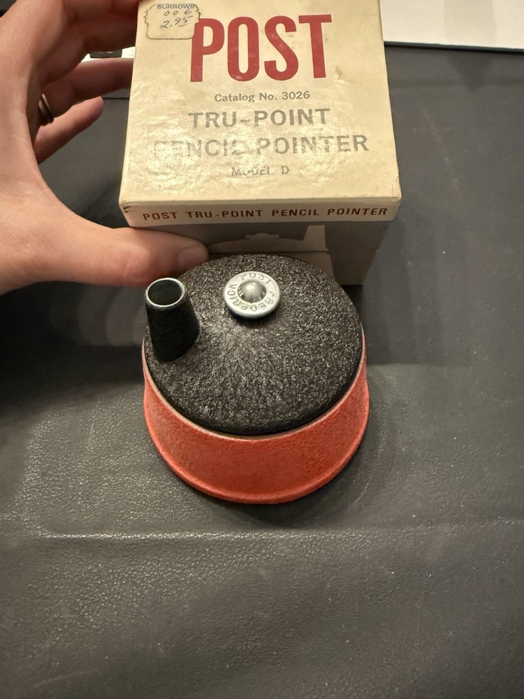 Vintage POST Tru-Point Model D Architect Drafting Pencil Lead Pointer w/ Box