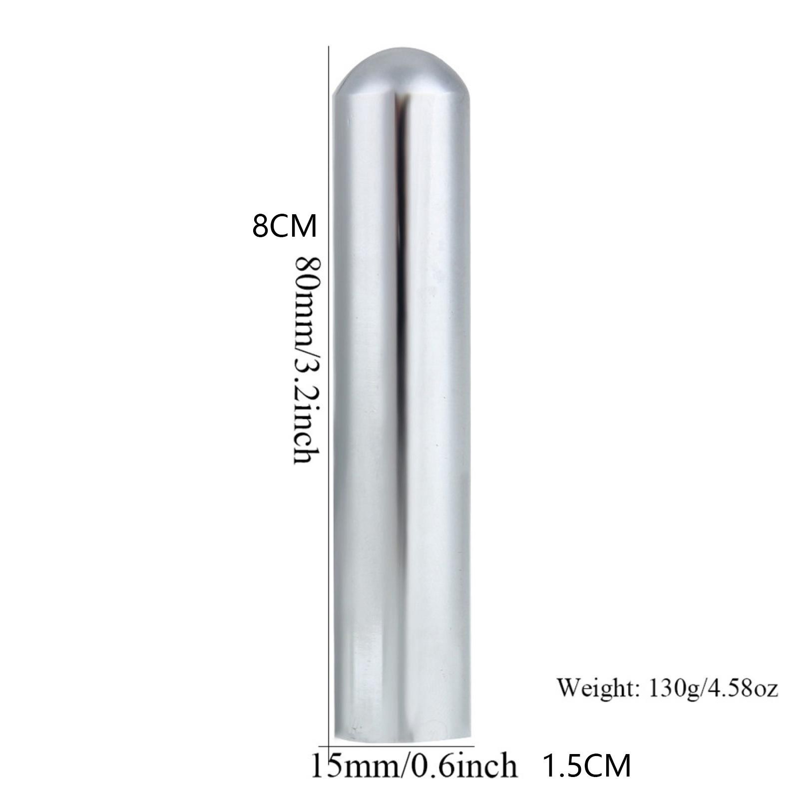 80*15*15mm Stainless Steel Hawaiian Electric Guitar Tonebar+Finger Pick Kit hh