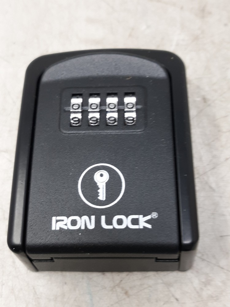 Small Wall Mount Key Lock Box – Black | Weatherproof, 4-Digit Combination Safe