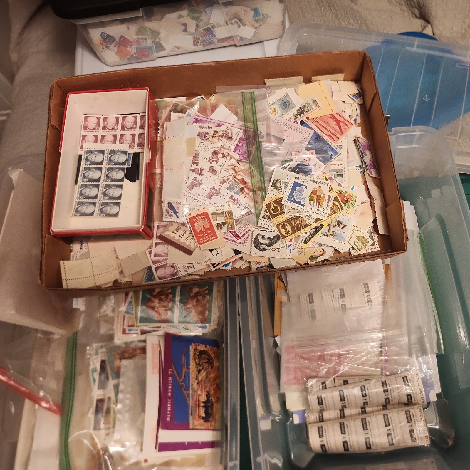 Huge Assortment Worldwide US/Foreign Stamps Used, Mint, Glassines, Covers, BOBs