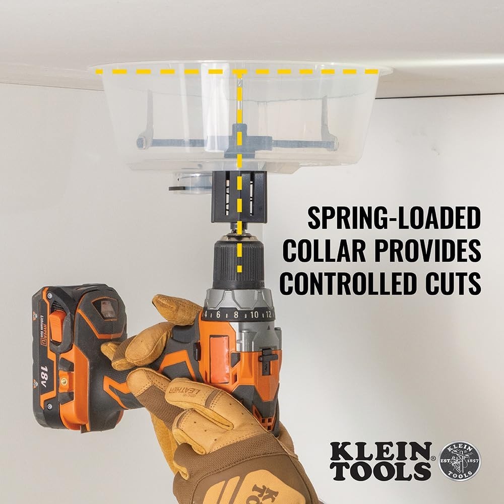 Precision Adjustable Round Hole Cutter for Drywall with Vacuum Port Integration