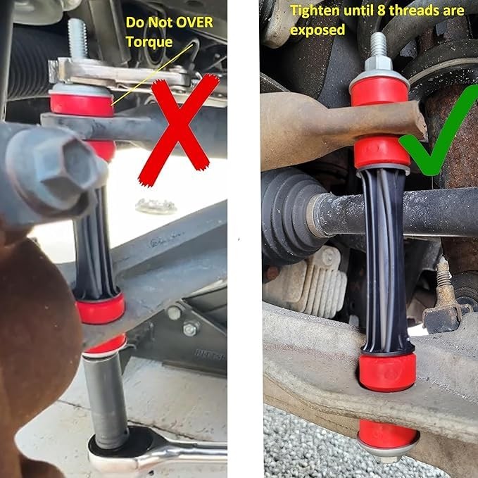 6PC CODE RED Front Stabilizer Sway CODE RED Front Link & Bracket/Bushing Kit