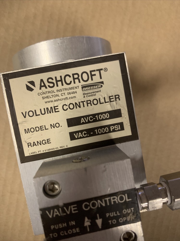 ASHCROFT AVC-1000 Pressure Volume Controller