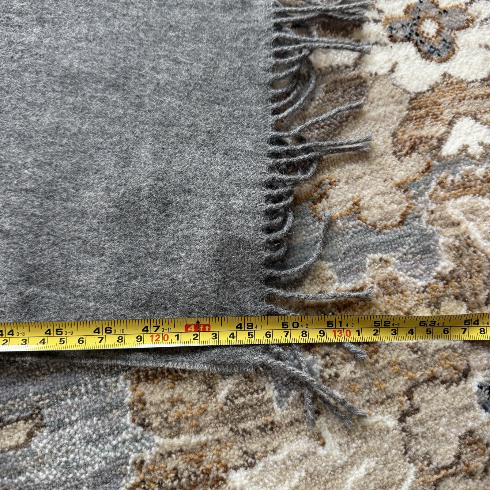 Vintage Lirard 100% Camel Hair Scarf Gray Made In Germany Minimal 50” Length 80s