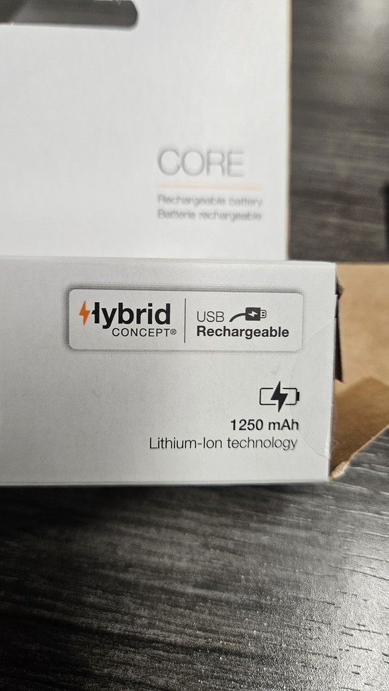 Petzl Core MICRO-USB Rechargeable Headlamp Lithium Hydrid Battery System E99ACA