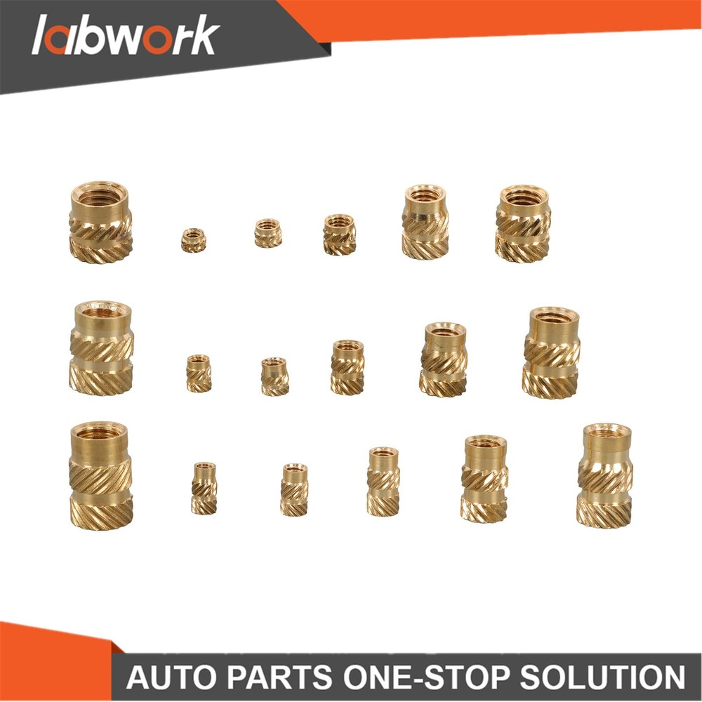 Labwork 350Pcs Threaded Inserts M2-M6 Female Thread Metric Knurled Nuts