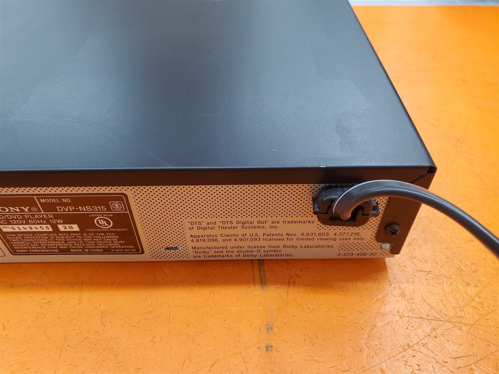 ⭐️⭐️⭐️⭐️⭐️ **UNTESTED** DVD Player Sony DVP-NS315 w Remote **READ**