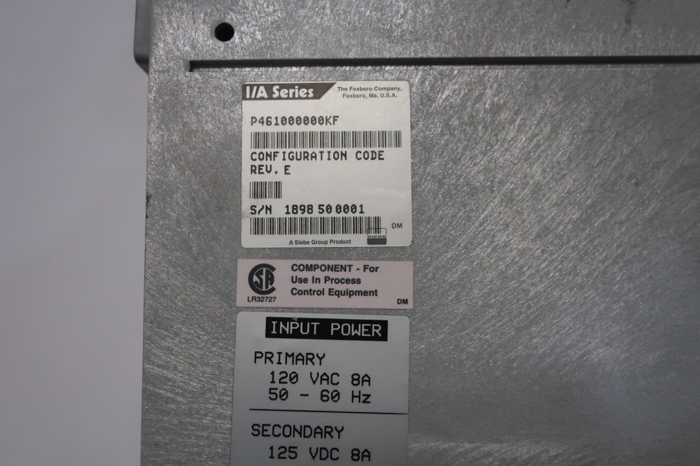 Foxboro P461000000KF I/a Series Chassis Module