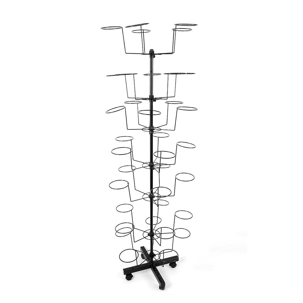 Hat& Cap Display Rack 7 Tiers Retail Hat Cap Rack Rotating Spinner Stand New