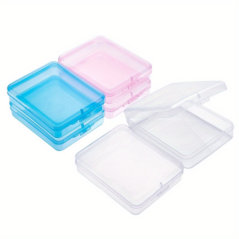 1set Transparent Polypropylene(PP) Bead Containers with Hinged Lids with Hinged