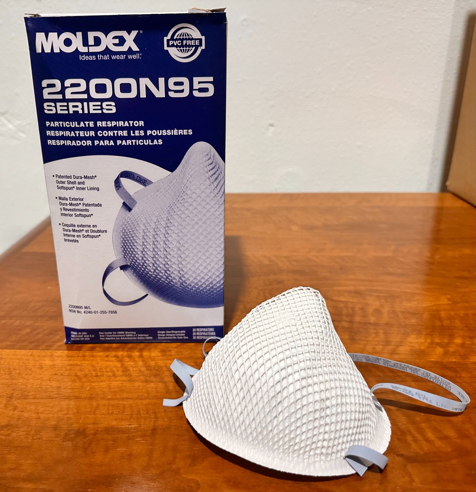 Moldex 2200 N95 Particulate Respirator MD/LG Dust Particle Masks 12 BX Case