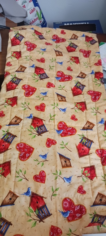 Handmade butterfly bird Multicolor Cotton table runner