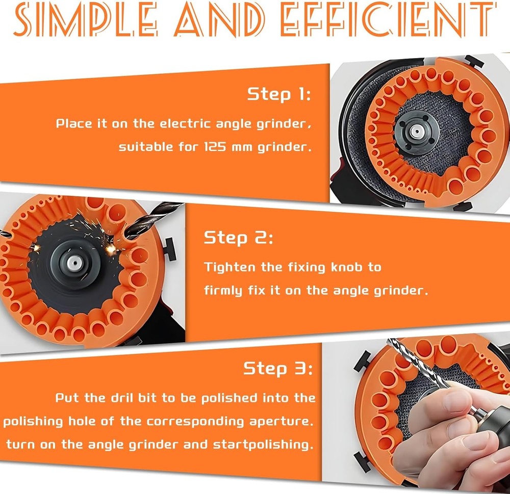 Handheld Drill Bit Sharpener with Precision Guide for Accurate Sharpening