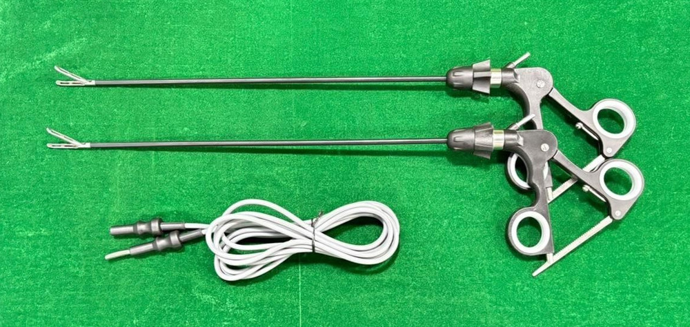 2pc Laparoscopic Croce Olmi Grasper 5mmx330mm with Cable Reusable Instruments
