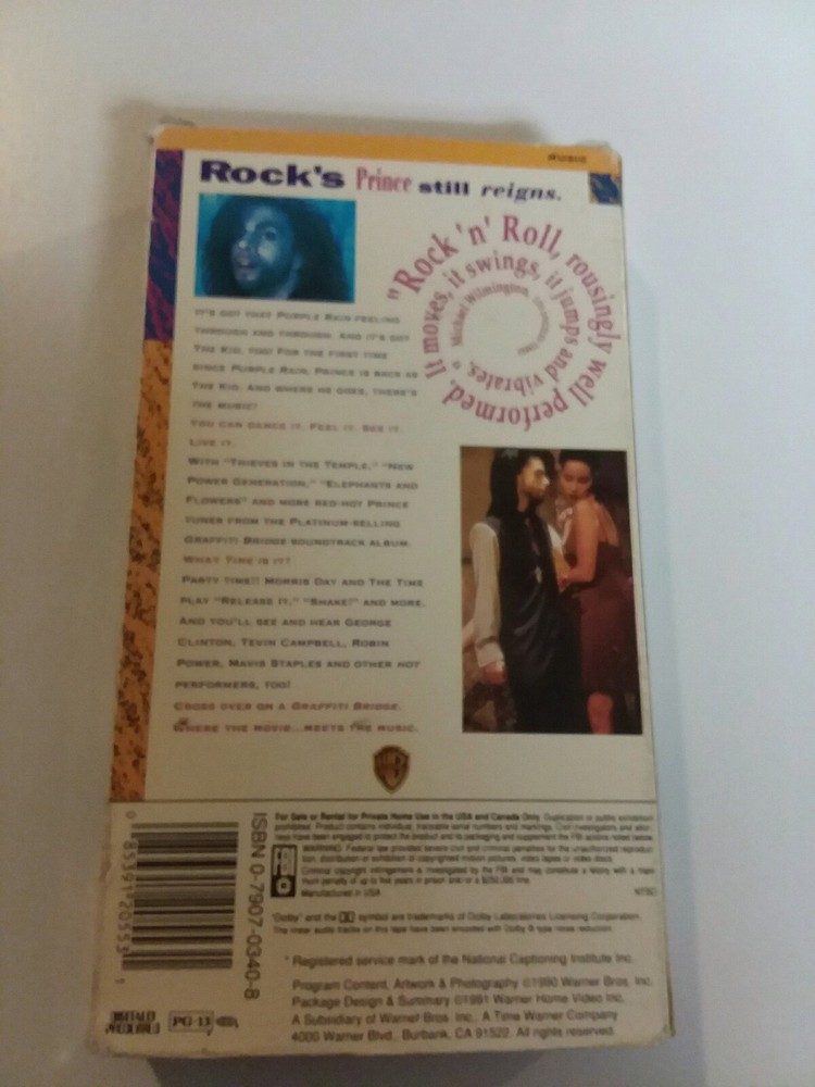 Graffiti Bridge VHS 1991 Prince Morris Day.