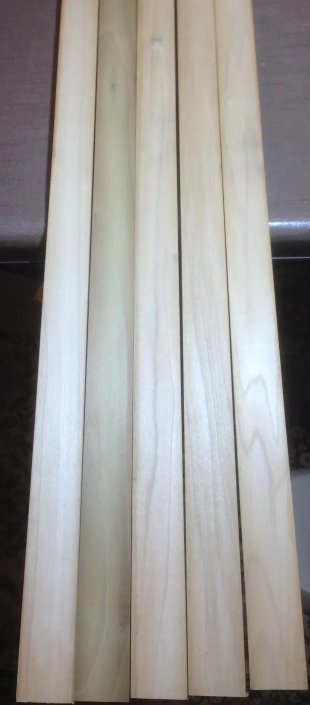 Poplar hardwood Lumber 5 Pieces 3/8"x 1-1/2"x58"+