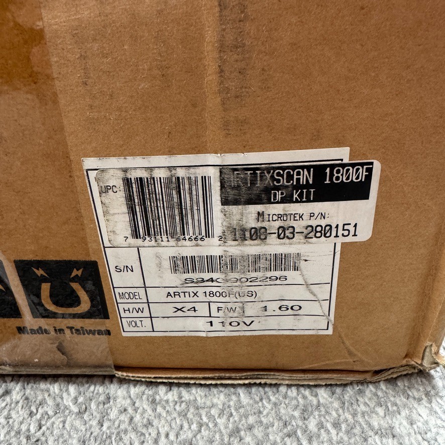 Microtek ArtixScan 1800f Flatbed Scanner With Power Cable USB & FireWire Cables