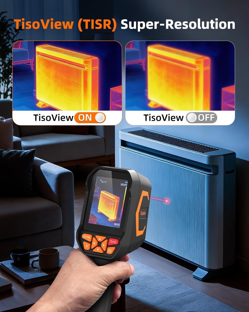 Infrared Thermal Camera, Thermal Imaging Camera with Laser Pointer, 256*192 T...