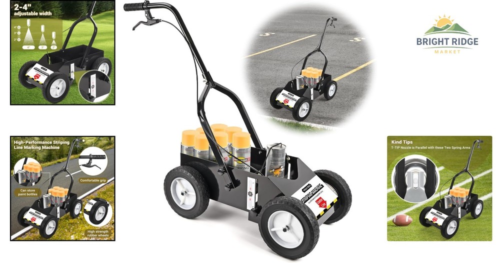 Portable Line Marking Machine for Courts and Fields with Adjustable Stripe Width