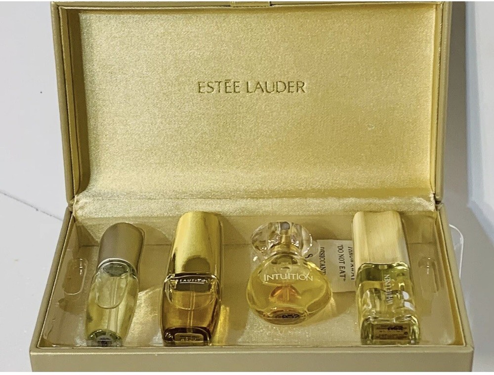 ESTEE LAUDER Mini Perfume Treasures 4 Pc Vintage *READ