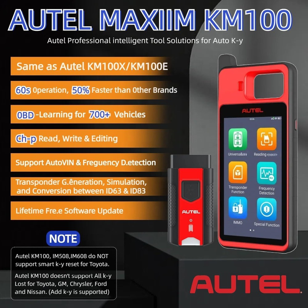 2025 autel maxiim km100 IMMO Key Fob Programming Programmer Immobilizer Keys Kit