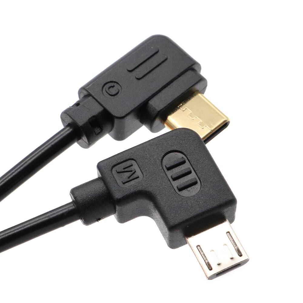 For Zhiyun Camera Control Cable Double Elbows Type C Micro to Type C for EOS R