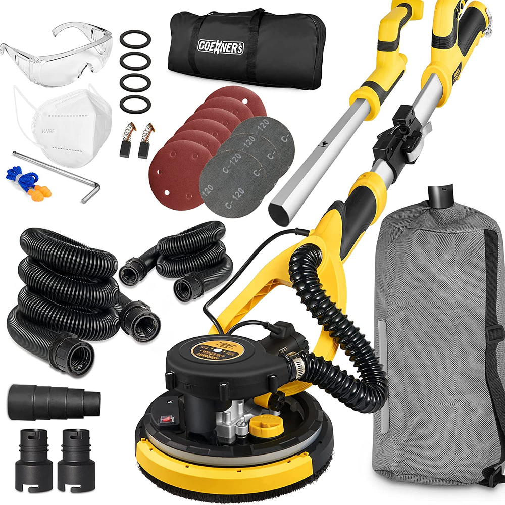 Electric Drywall Sander 7 Speed Ceiling Corner Sanding Automatic Dust Removal