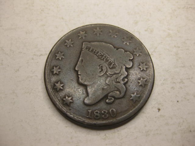 1830-Large Cent -Very Good